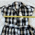 Amy Kuschel Women’s Buffalo plaid wrap dress black/white size Small Photo 5