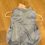 Hello Molly NWT  Parties After Work Satin Crop Top Blue Photo 5