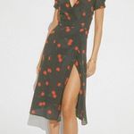 Realisation Par 💕💕 The Teale Midi Wrap Dress ~ Wilde Cherry Print XXS NWOT Photo 5