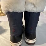 Nautica Faux Fur Lined Rain Duck Boots Women's 9 Navy Blue ~New Photo 4