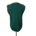 EAGLE'S EYE Vintage Hand Knit Sweater Harvest Pumpkins Fall RARE 1994 Size Med‎ Green Photo 3