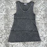 Vocal gem/sequin mineral wash blue gray tank top Photo 0