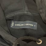 Everlane  Uniform French Terry Hoodie Sz S Sweatshirt Black Heavy Cotton Photo 1