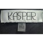 Kasper  Sheath Dress Size 12 Black Pink Orange Stripe Sleeveless Career Photo 2