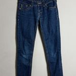 Miss Me Bedazzled Thick Stitch Skinny Jeans Women's 27 Dark Wash Embroidered Photo 2