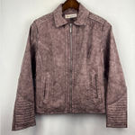 Women’s Montana Co. Large Suede Mauve Biker Jacket Purple Photo 0