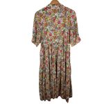 Natural Life Rebecca Floral Midi Dress Medium Multicolor Tiered Cottage Flowy Photo 5