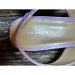 Ann Taylor  Women Purple Pointed Toe Straw Slingback Kitten Heel Pumps Size 10M Photo 4