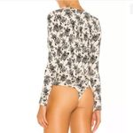 Free People  Turnt Floral Bodysuit Black Ecru Cream | M Photo 8