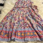 Talbots  MAXI dress size 16P length 50” bust 40” belt around waist zipper back Photo 10