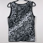 Jones New York Black White Wool Blend Sweater Sleeveless Tank Women Size Medium Photo 1