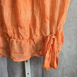 The Goddess Collection Orange Sheer Knee Length Pullon Skirt Plus Size 1X Photo 2
