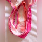 NWT PQ Swim Crochet Trim High Neck One Piece Pink Orange White Size Small Photo 5