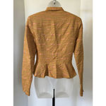 Vintage James Coviello Tweed Peplum Blazer Brown Pink Sz 6 Preppy Academia Twee Photo 2