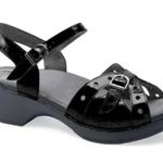 Dansko  Women’s Sissy Black Patent Leather Wedge Sandals Size 42 or 11 Photo 0