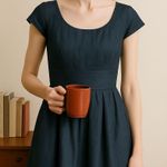 Eshakti XS/S Classic Blue Midi Dress Photo 1