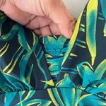 Lands End Plus Size 16 Tummy Ruched One Piece Lined Swimsuit Green Floral Black Photo 5