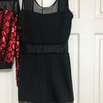 Awish dance costume large adult Red Sequin Jacket and Black ONE PIECE mesh detai Photo 3