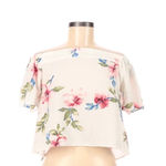 Alythea  size small white floral flirty crop top Photo 1