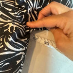 Chico's  Women's Linen Blend Lined Button-Down Long Blazer Black White Large‎ Photo 7