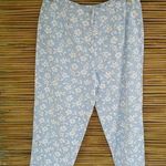 Liz Claiborne LizSport Claiborne M 30x23 Aloha Sky Blue Crop Pants Photo 0