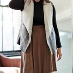 AQUA  cardigan size small black/white/gently used Photo 0