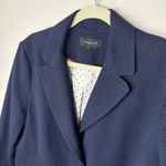 Talbots  Size‎ 16 Navy Pique Blazer Contrast Polka Dot Lining Nautical Buttons Photo 1