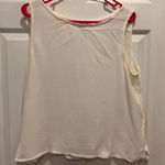 Eileen Fisher Ivory Textured Sleeveless Tank Top Made in USA Large Minimalist Photo 0