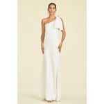 Sachin + Babi  Aubrey Ivory Satin Crepe Bow Shoulder Formal Gown Size 2 Photo 1