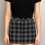 Miley Cyrus & Max Azria Women Buffalo Plaid checkered mini skirt Grey XSmall 1 Gray Size undefined Photo 0