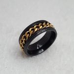 Black Tone Spinner Ring Size Photo 0