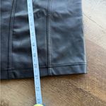 Anthropologie  Maeve Crop Tank Corset Size XL Black Faux Leather Stretch Photo 5