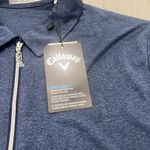 Callaway  Women's Medium Navy Opti-Dri 1/4 Zip Golf Short Sleeve Polo Shirt Photo 1