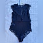 Cider  Navy Lace Top Photo 1