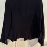 Salvatore Ferragamo  Vara Logo‎ Button Wool Collarless Jacket Blazer Black 10 Photo 5