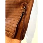 Universal Threads Universal Thread Brown Faux‎ Leather Jacket Women’s Size Medium Photo 6