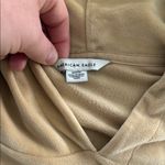 American Eagle  Gold Velour Velvet Pullover Hoodie Photo 3