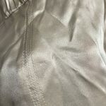 Reformation π NWT 100% Silk Roe Puff Sleeve Shirred Blouse in Champagne Gold Photo 10