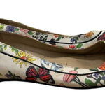 Talbots White Botanical Butterfly Colorful Floral Flats 8 Photo 0