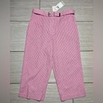 Alfred Dunner Women's Outfit Set Top Pants Size 14 Red/White Striped Seersucker Pink Photo 3