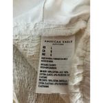 AMERICAN EAGLE Smocked Crop Top Size Large L White COQUETTE COTTAGE FEMININE Photo 3