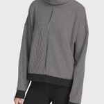 DKNY Womens Sport Turtleneck Stripe Top Mercer Stripe Size Medium Photo 0