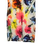 ABS Allen Schwartz ABS Mini Dress Floral Bodycon Colorful Stretch Boat Neck 3/4 Sleeve Womens XS Photo 5