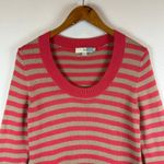 Boden Women's Striped Sweater‎ with Pockets Pink Tan Cotton Blend Size 8 Photo 5