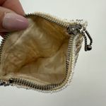 Vintage Small Beaded Coin Pouch Delicate Dainty Tan Photo 6