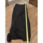 All Saints Annis knee length Dress Black Draped Front Sleeveless V-neck size 6 Photo 9
