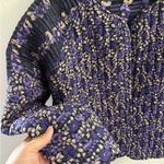 Ulla Johnson  Womens 4 Black & Purple Floral Quilted Jacket Designer Photo 2
