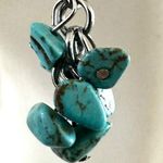Southwestern Turquoise Chip Cluster Dangle Earrings Blue Photo 2