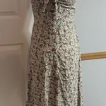 AUW Green Floral Midi Dress Size Medium Photo 0