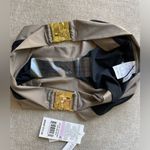 Trina Turk NWT  black taupe colorblock gold mosaic square hardware sides size 6 Photo 4